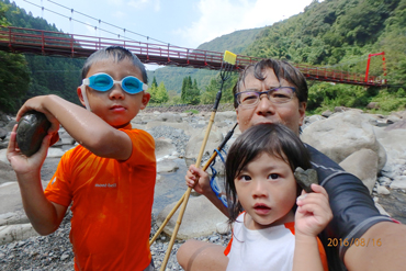 高知　安田川でキャンプ