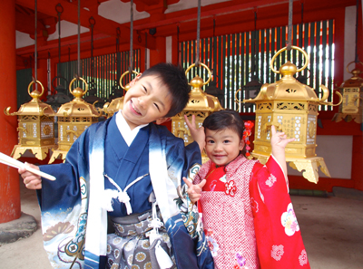 春日大社で七・五・三