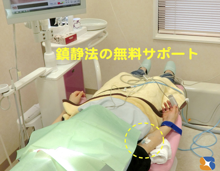 静脈鎮静法　無料サポート　抜歯とインプラント同日